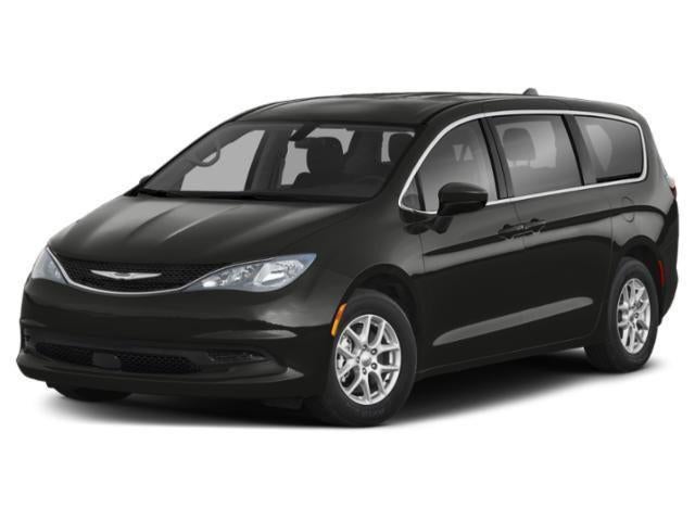 2023 Chrysler Voyager LX in Brilliant Black Crystal Pearlcoat — front three-quarter view