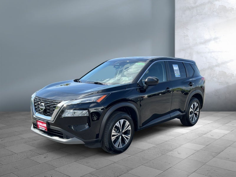 2023 Nissan Rogue SV Intelligent AWD in Super Black — front three-quarter view